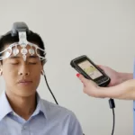 Man during Examination with Use of Brainscope